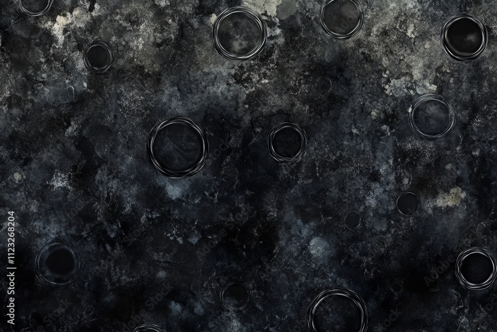 Poster anthracite water bubble background for text and ar visuals generative ai