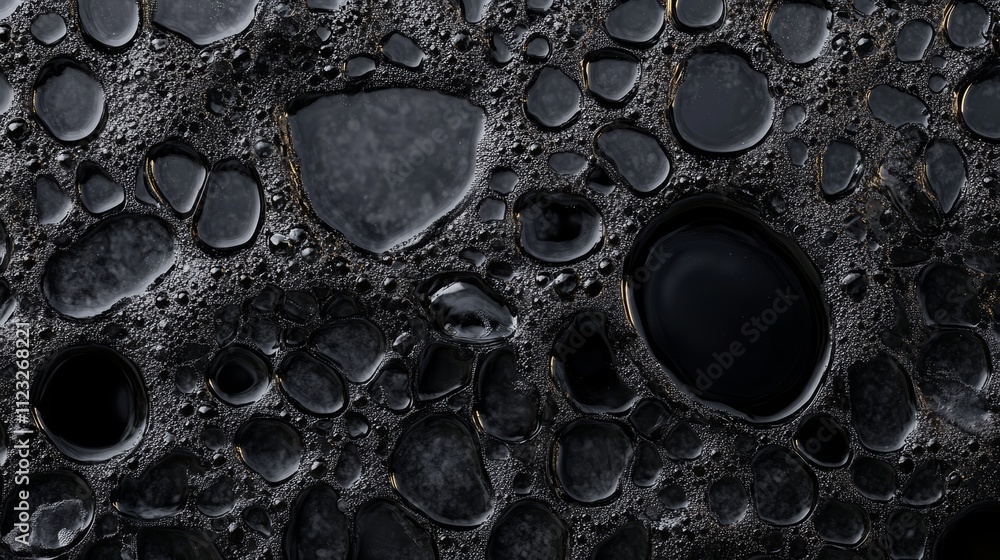 Poster anthracite water bubble background for text and ar visuals generative ai