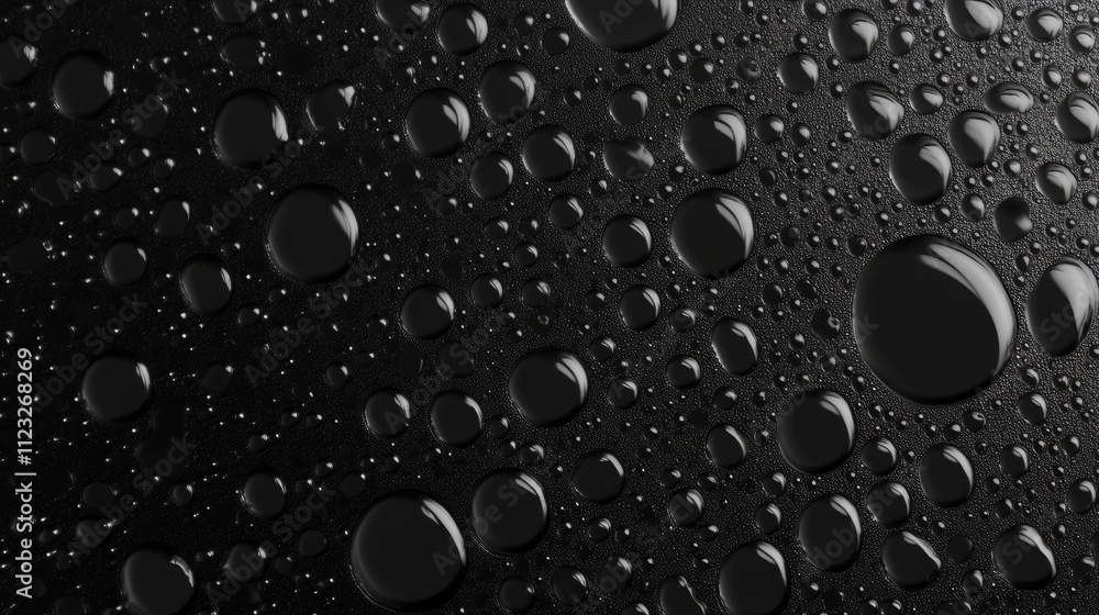 Poster anthracite water bubble background for text and ar visuals generative ai