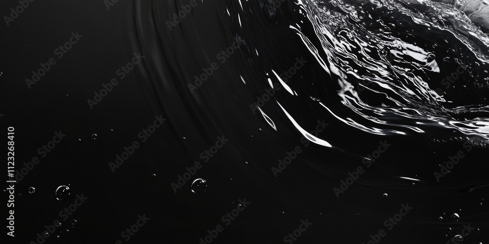 Poster abstract black water bubble background for ar and vr use generative ai