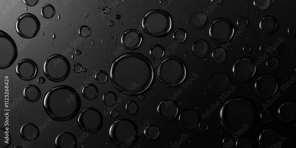 Poster abstract black water bubble background for ar and vr use generative ai
