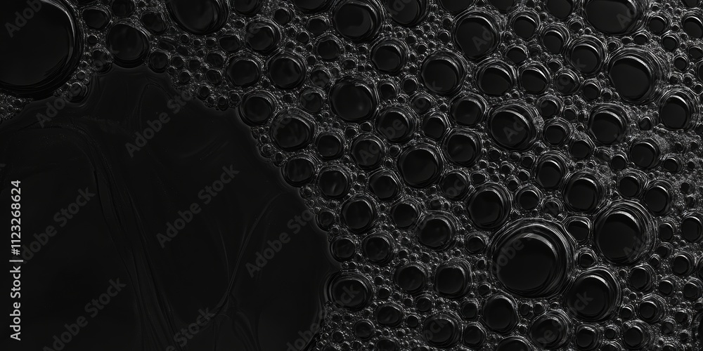 Aufkleber abstract black water bubble background for ar and vr use generative ai