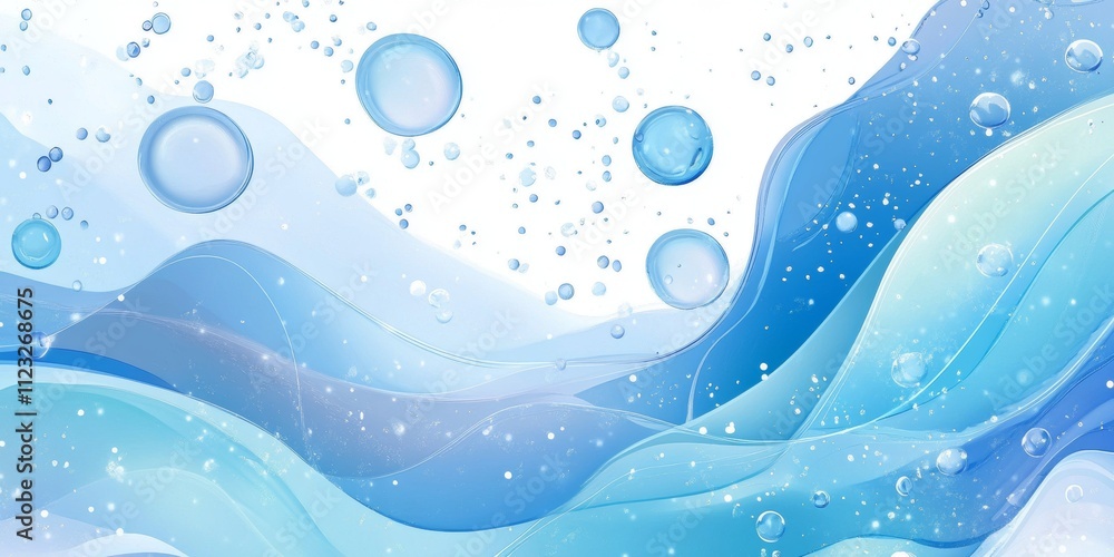 Aufkleber abstract blue water bubble background for ar and vr applications generative ai
