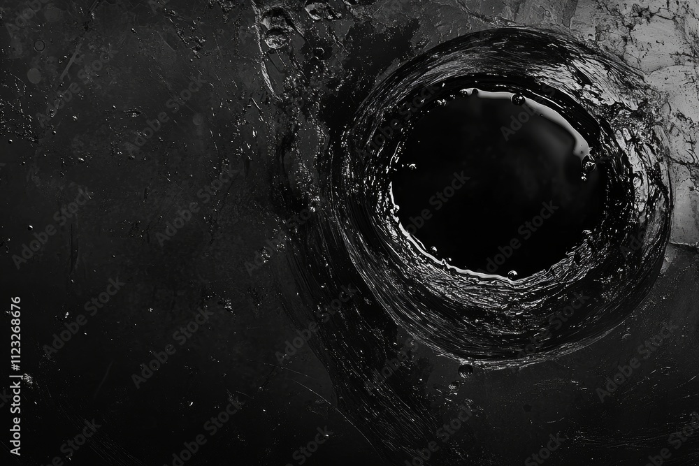 Poster abstract black water bubble background for ar and vr use generative ai