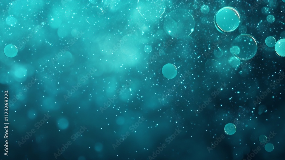 Poster cyan water bubble background for augmented reality generative ai
