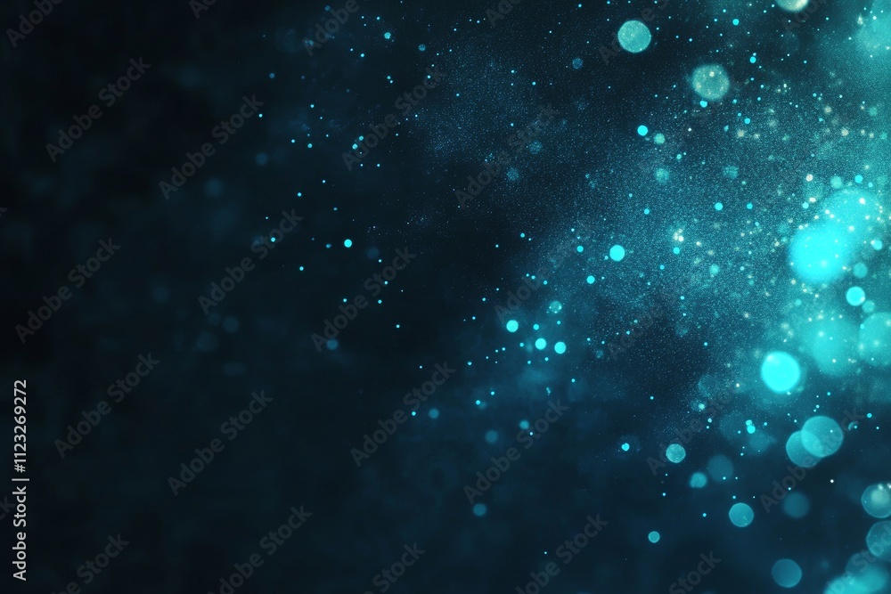 Poster cyan water bubble background for augmented reality generative ai