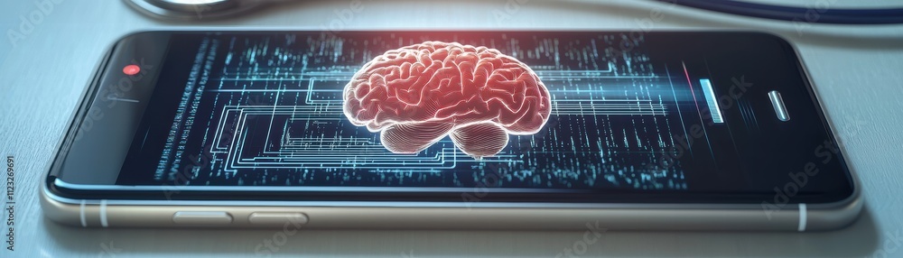Poster brain analysis application, ai-driven mobile tools enhancing digital cleanliness and user experience