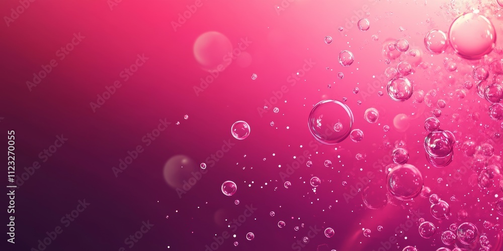 Aufkleber fuchsia water bubble background for augmented reality generative ai