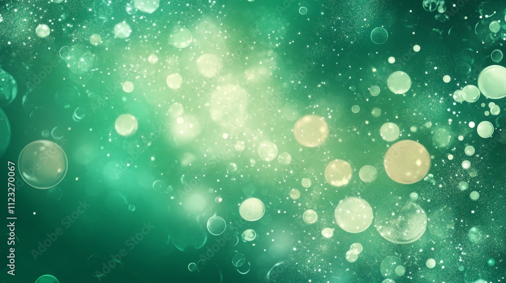 Poster emerald water bubble background for augmented reality generative ai