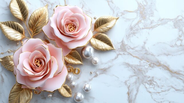 Romantic Rose Arrangement in Soft Pastel Colors on a Delicate Light Background, Perfect for Weddings and Celebrations