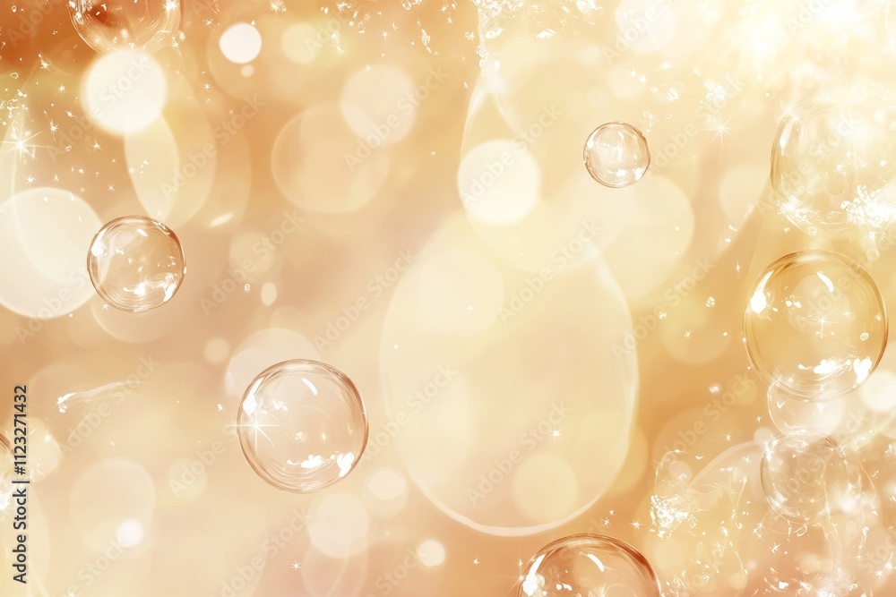 Poster light brown water bubble background for augmented reality generative ai