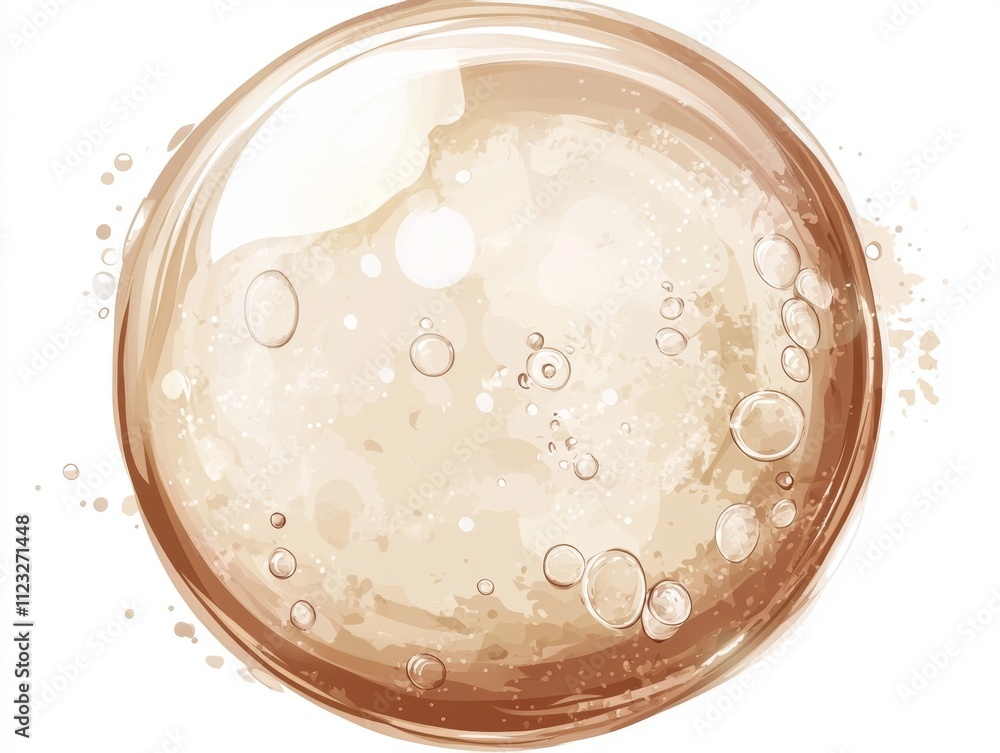 Poster light brown water bubble background for augmented reality generative ai