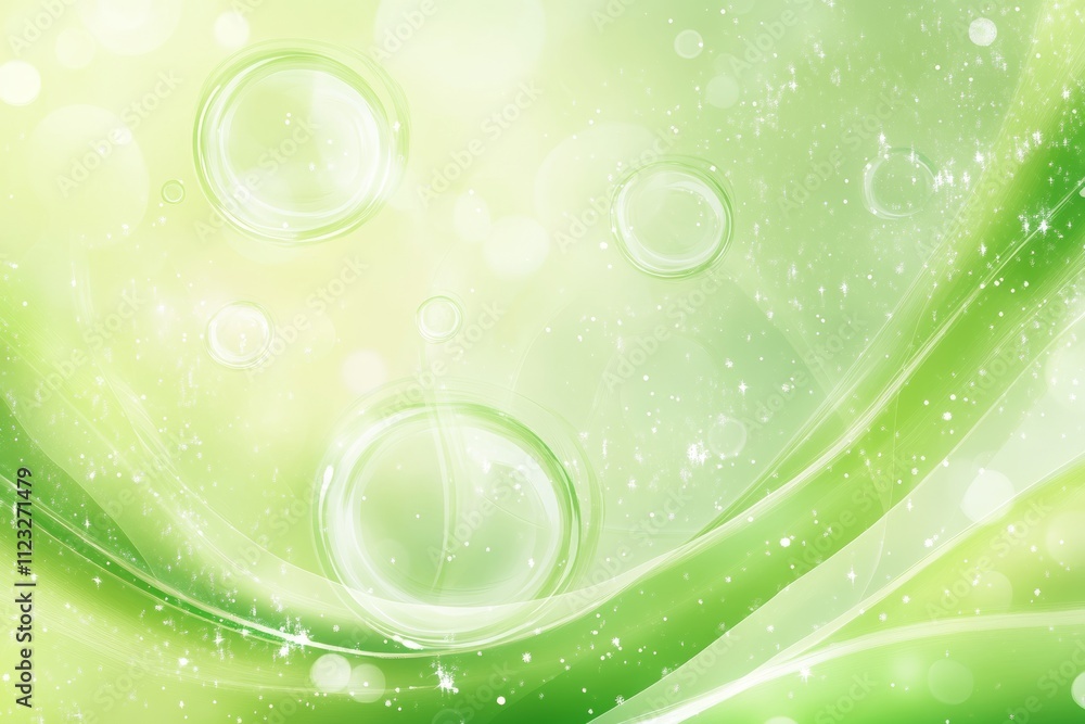 Poster light green water bubble background for augmented reality generative ai