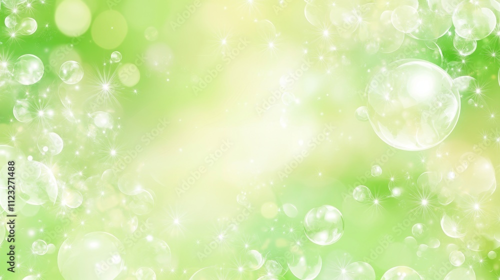 Poster light green water bubble background for augmented reality generative ai