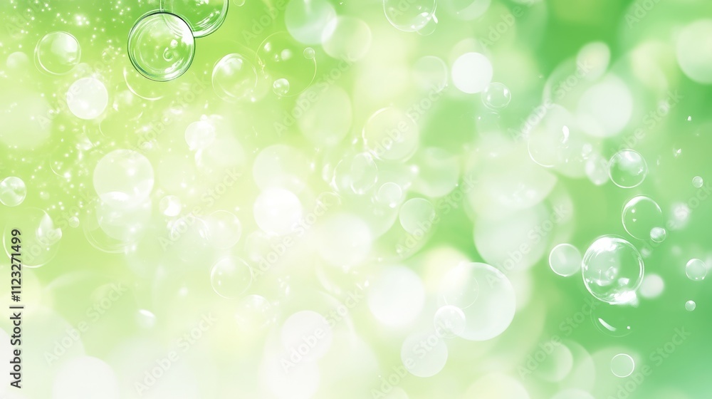 Poster light green water bubble background for augmented reality generative ai
