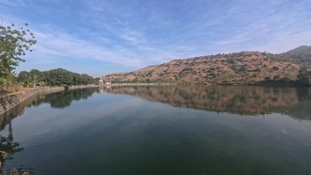 8 December 2024, Pune, Maharashtra, India, historical Mastani Lake, also known as Mastani Talab, is situated near Wadki village, It was built around 1720 during the reign of Bajirao Peshwa.