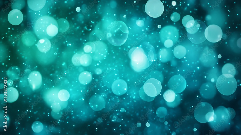 Poster turquoise water bubble background for augmented reality visuals generative ai