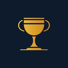 a gold trophy cup icon on a dark background