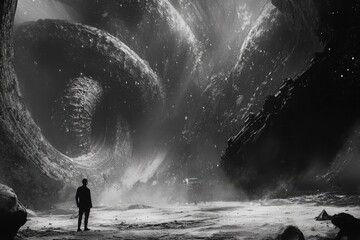 Fototapeta premium People looking at the sky