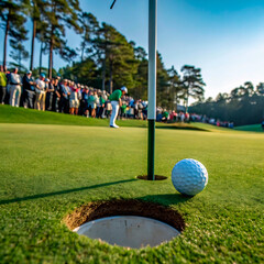 Obraz premium golf ball and hole