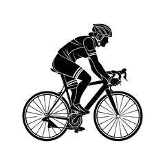 Fototapeta premium silhouette of a cyclist