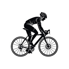 Naklejka premium silhouette of a cyclist