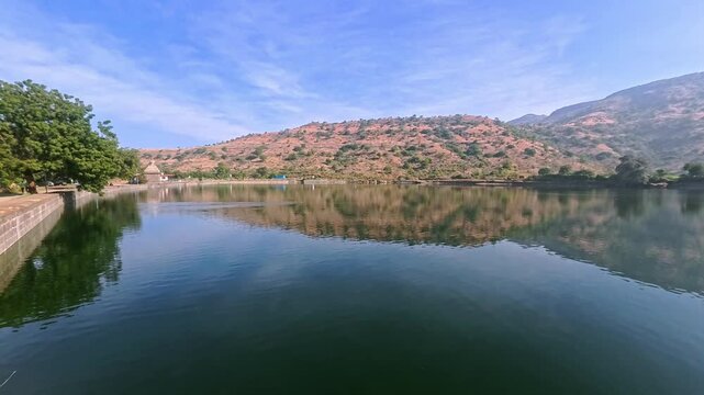 8 December 2024, Pune, Maharashtra, India, historical Mastani Lake, also known as Mastani Talab, is situated near Wadki village, It was built around 1720 during the reign of Bajirao Peshwa.