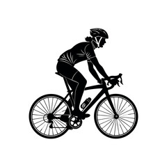 Fototapeta premium silhouette of a cyclist