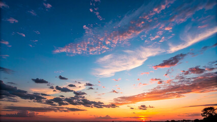 Naklejka premium sunset in the clouds