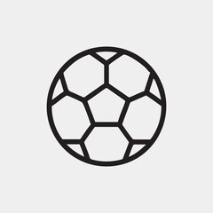 Naklejka premium Football icon in thin line style, logo, Vector illustration.