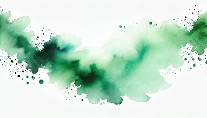 isolated green aquarell/ watercolor pattern on a white background