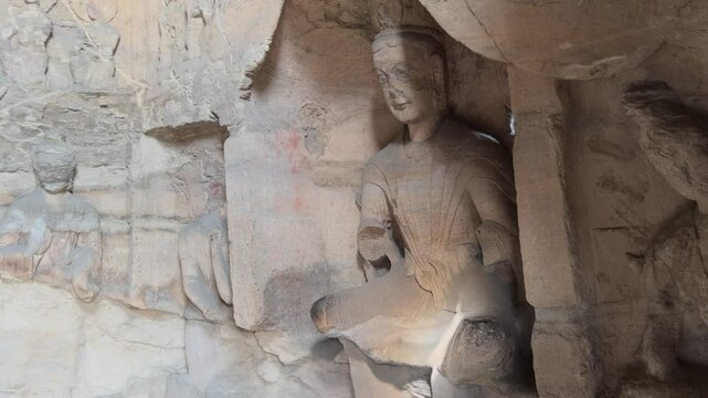 Buddhist Caves in Shanxi, China (Yungang Grottoes)