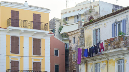 Rustic old European buildings in a historic town with cultural vibes