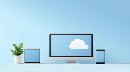 Data Center Cloud Computing Edge Computing Edge devices processing data locally before syncing with the cloud, flat design illustration