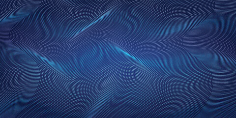 Modern light point Hi-tech digital technology concept. High tech computer illustration with purple and dark blue gradient background