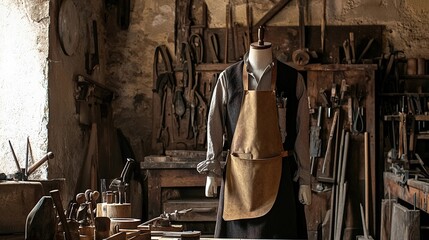 florentine artisan craftsman attire on mannequin italian clothes