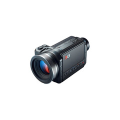 Fototapeta premium Digital 3D camera isolated on transparent background