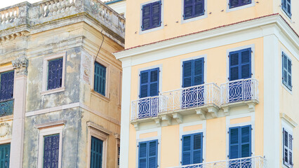 Fototapeta premium Rustic old European buildings in a historic town with cultural vibes