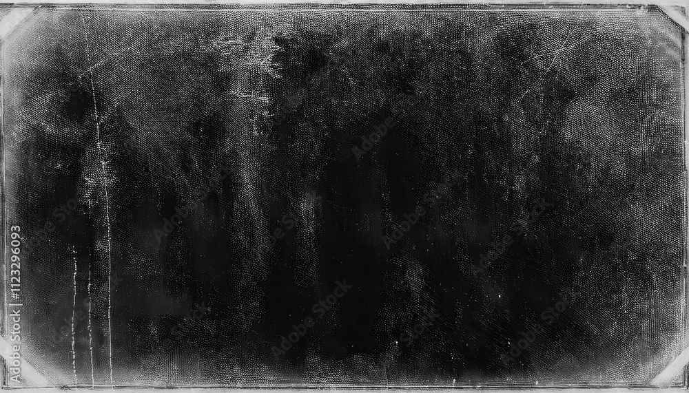Poster textured black and white grunge background with vintage scratches, distressed patterns, and subtle n