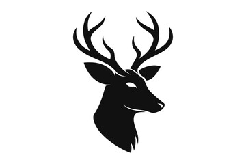 Naklejka premium deer head silhouette.
