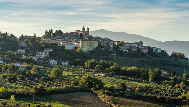 The beautiful village of San Valentino In Abruzzo Citeriore. Province of Pescara, Abruzzo, Italy.