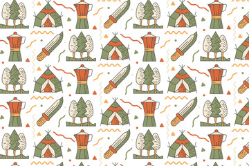 Forest and Camping Pattern