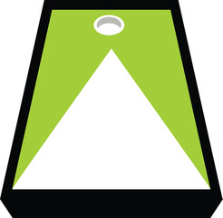 Cornhole Game Board Set Vector Illustration