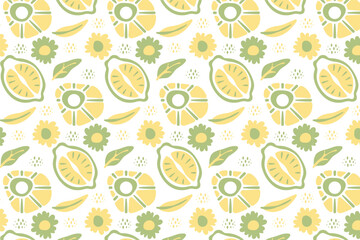 green lemon pattern design