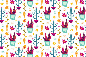 Cactus Pattern Background