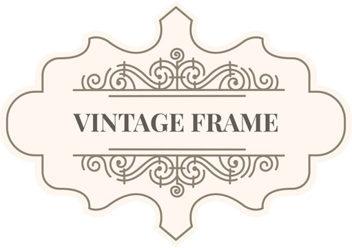 Vintage frame with ornate swirls enhancing the classic design, creating an elegant and sophisticated look, perfect for adding a touch of timeless beauty to any project