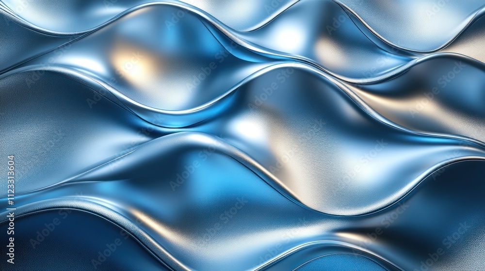 Aufkleber abstract waves of blue fabric create a fluid, dynamic texture.