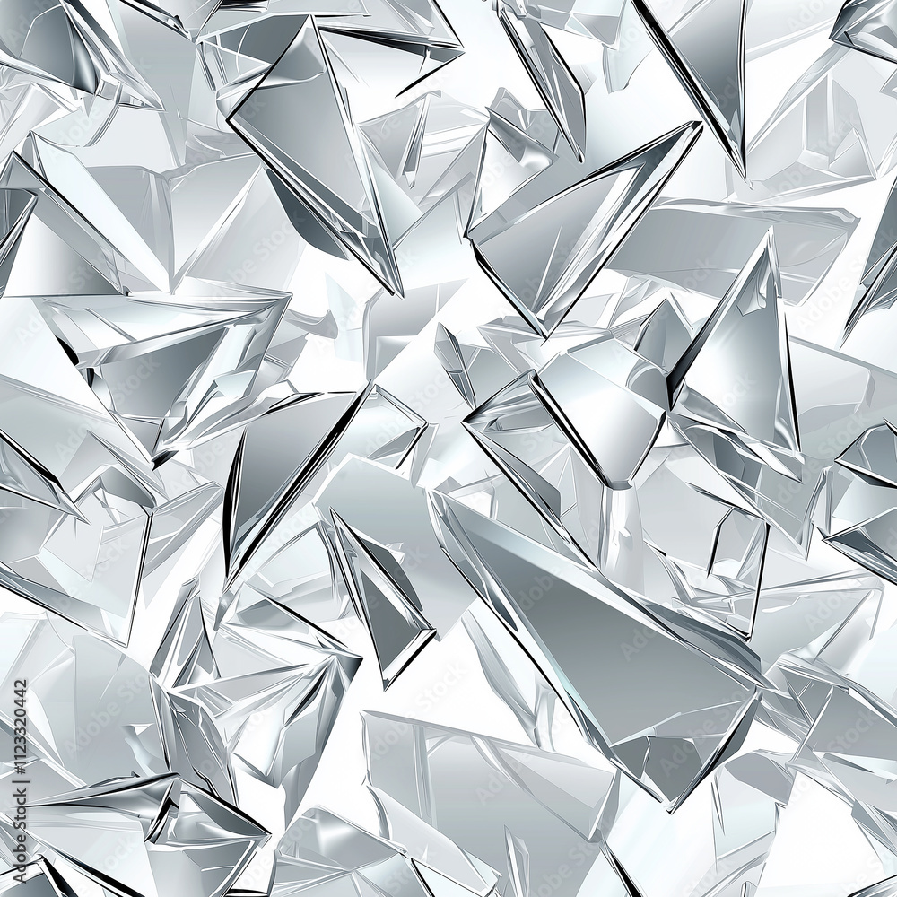 Aufkleber dynamic shards of glass abstract art digital design modern aesthetic close-up view visual texture ex