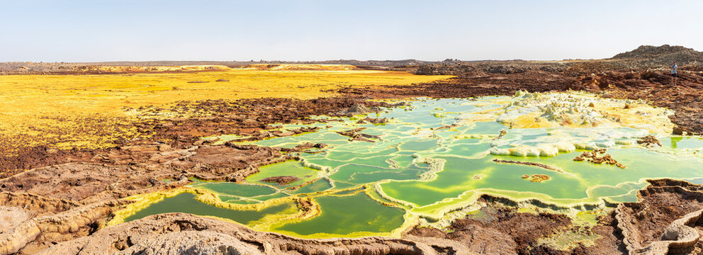 The surreal volcanic landscape of Dallol in the Danakil Depression, Ethiopia