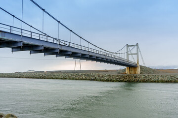 Fototapeta premium Photo of Bridge over Diamond Beach Iceland